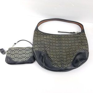 Coach Hobo Bag and Wristlet, Canvas & Leather
